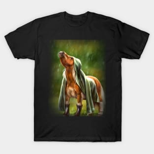 Pony in a raincoat. T-Shirt